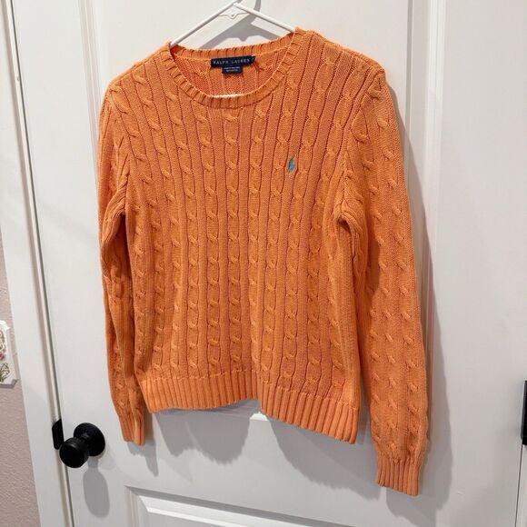 Vintage Ralph Lauren Cable Knit Sweater Size Medium Classic Old Money Preppy 90s - Picture 2 of 6